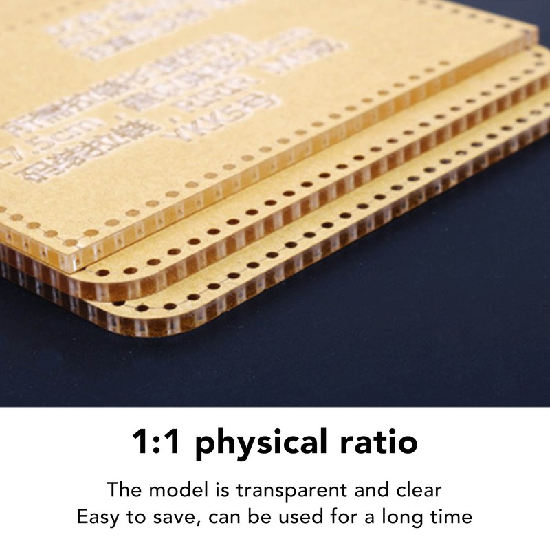 6PCS Acrylic Template DIY Wallet Pattern Handmade Making Mold Craft