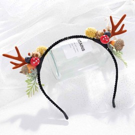 Aceorna Christmas Headbands Cute Reindeer Antlers Headband Xmas Hair Hoop Elk Deer Headpiece Anter Headdress Decoration Holiday Costume Headwear Christmas Hair Accessories for Women