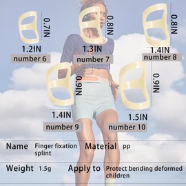 CLDURHGE Pack of 5 Oval Finger Splint Finger Protectors for Arthritis, Hammer Finger Support Trigger Finger Splint Finger Straightener Clamp Ankle Immobilisation (Sizes 6,7,8,9,10)