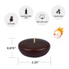 Zest Candle 24-Piece Floating Candles, 2.25-Inch, Brown
