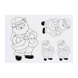 4 x 'Laughing Santa Claus' Temporary Tattoos - Water Resistant, Skin-Safe, Non-Toxic Transfers, Mixed Sizes (TO00075620)