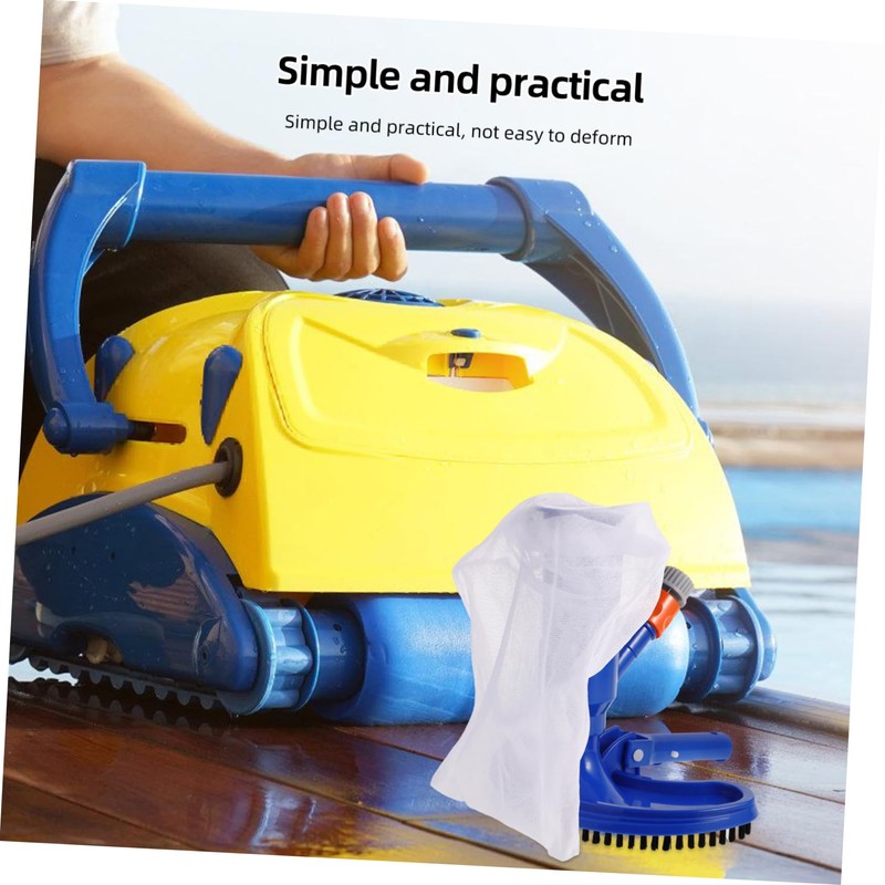 WHAMVOX Pool Vacuum Head with Side Brush Durable Cleaning Tool