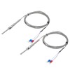 MECCANIXITY 2pcs PT100 RTD Thermocouple Stainless Steel M8 Temperature Sensor
