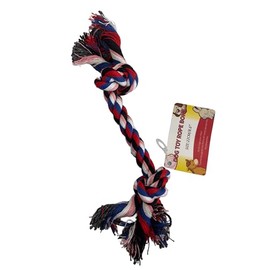 10 Pack 8.6 in Knotted Dog Rope Toy, Durable Cotton Rope Bone for Chewing and Play, Assorted Colors, Fun and Engaging for Dogs, Great for Tugging, Fetching, Promoting Dental Health, Red