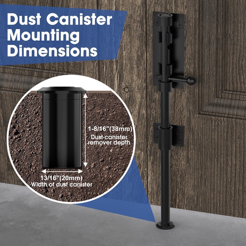 12 Inch Barrel Bolt Latch, Sliding Bolt Gate Lock, Black-2PCS