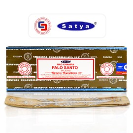 Satya Nag Champa Palo Santo Incense Sticks 250 gm Pack, Insenses with Raajsee Insence Holder Bundle, Nag Champa Natural Incense