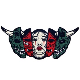 Hannya Oni Mask The True Face Embroidered Iron on Sew on Patch