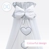Mosquito Netting Canopy Drape Only Fits Crib, Moses Basket (Hearts