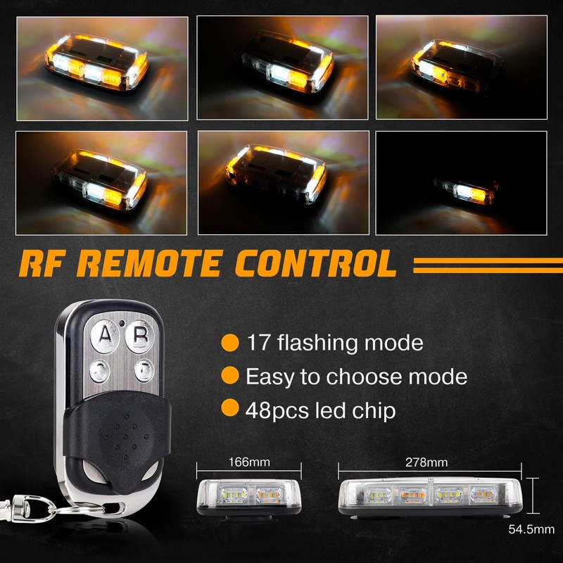 OPP ULITE Rechargeable Led Strobe Light Remote Control Wireless Battery,