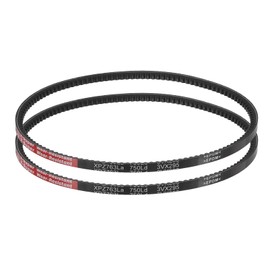 QUARKZMAN XPZ750 EPDM V-belt, V-belt with industrial rubber, 10 mm width x 750 mm circumference with cut edge and serration, pack of 2