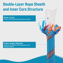 Arborist Rope Climbing Rope Arborist Rigging Rope 48 Strands Tree Rope 1/2 Inch Rope for Climbing Tree Swing Pulling Sailing