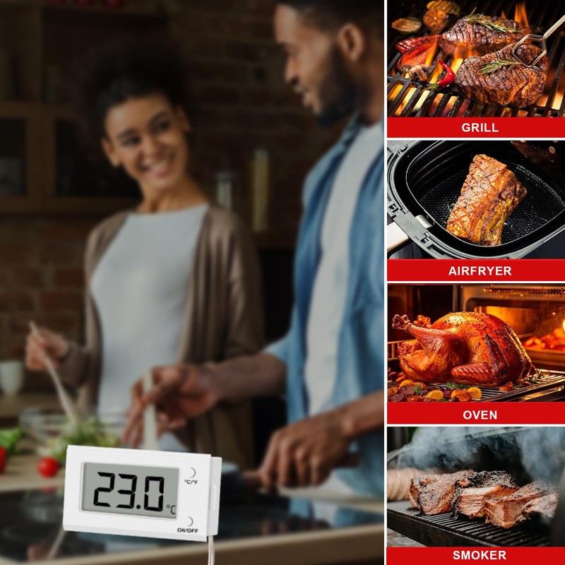 Digital Oven Thermometer with Probe Grill Meat Thermometer up to