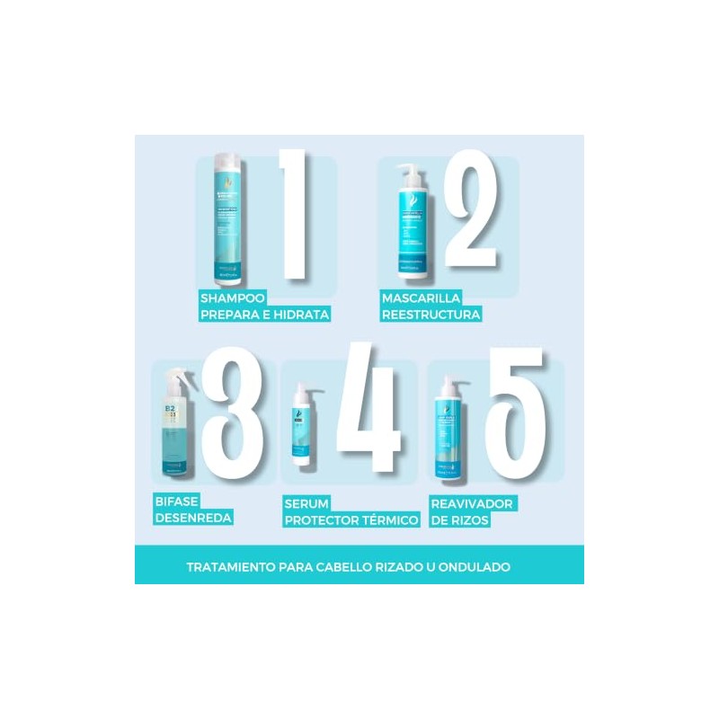 Barcelona Pharma | Tratamiento hidratante para rizos | Shampoo, Mascarilla,