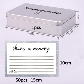 MKISHINE 50 Pcs Share A Memory Cards, Funeral, Graduation, Wedding, Birthday, Memorial, Bridal Shower Games, Funeral Favors