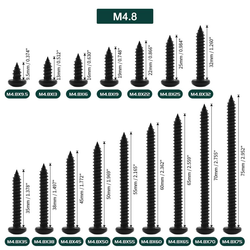 #10 x 3/4" Pan Head Wood Screws (50 pcs), 18-8