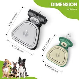 SUPERDESIGN Dog Pooper Scooper, Pooper Scooper for Small and Large Dogs, Dog Poop Scooper for Yard, Pooper Scooper with Bag Attachment and Leash Clip, Ideal for Walks, Travel and Camping (Small,Green)