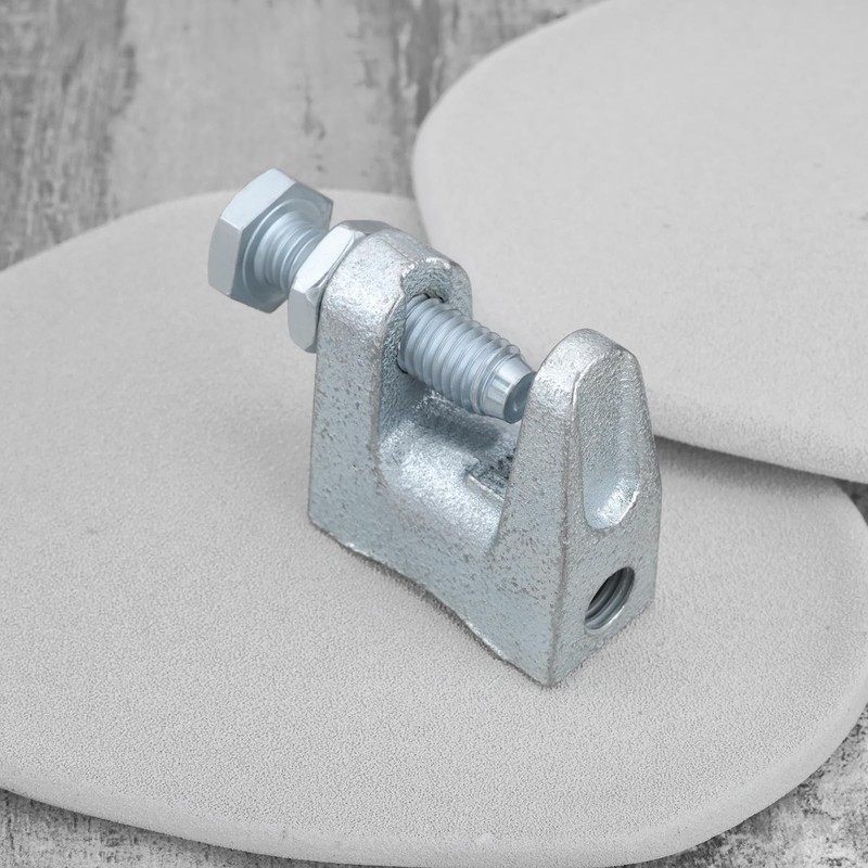 YINETTECH 10pcs M10 Beam Clamps Bracket Ductile Cast Iron Galvanized