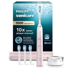 Philips Sonicare DiamondClean 9000 Series - Cepillo de dientes eléctrico, cepillo de dientes sónico, limpiador de dientes y cuidado bucal con cabezales de cepillo de defensa de placa C3 de alta