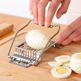 Cortador de huevos para huevos duros, alambre de acero inoxidable multiusos, utensilios de cocina, puede cortar huevos, pan, hongos, frutas suaves