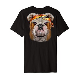 Grumpy English Bulldog in Punk Rock Style Premium T-Shirt