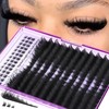 TNFVLONEINS Mink Lash Clusters with Bottom Lashes Spikes Eyelash Clusters