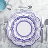 FYSUIMU 40 Pcs Blue White Floral Tableware Set Chinoiserie Flower