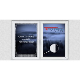 T-STRIPE Window Heater Length 2.20 - 2.90 m Against Condensation on the Window Complete Set