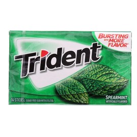 Trident Spearmint Chewing Gum 14 sticks 12 Packs Free Shipping