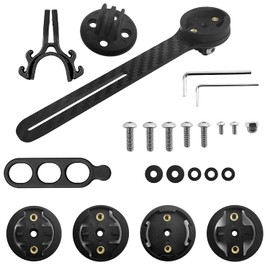 8 Piece Bicycle Computer Mount for Garmin Mount Stem Set, Wahoo Bolt Elemnt Holder, Integrated Bicycle Computer Holder for Road Bike, with Screws, Bicycle Edge Mount (Black)