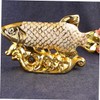 GRIRIW Decorative Goldfish Statue Ceramic Goldfish Ornament for Home Car