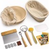 Complete Banneton Proofing Basket Set with Essential Tools – 12