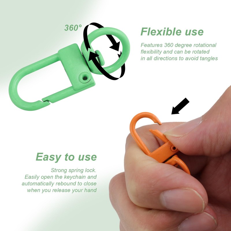 CBLDF Mini Carabiner Keyring, Pack of 40 Carabiner Hooks with