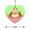 GRAPHICS & MORE Hamster Eating Stash of Food Heart-Shaped Porcelain