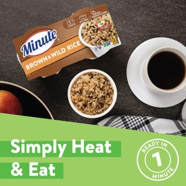 Minute Ready-to-Serve Brown and Wild Rice, Microwavable Rice Cups, 8.8-Ounce Cups (Pack of 8)