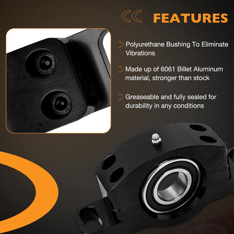 Driveshaft Carrier Bearing Kit Compatible with Polaris RZR S/S4/XP/900/1000 Heavy