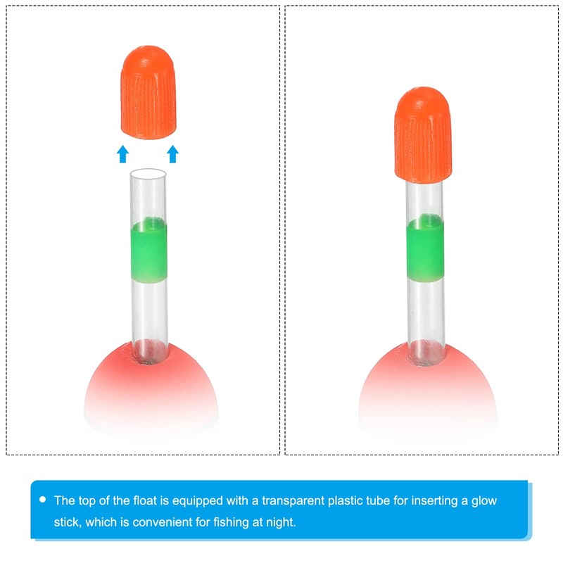 PATIKIL Fishing Bobbers 5Pk 0.18oz EVA Float Yellow