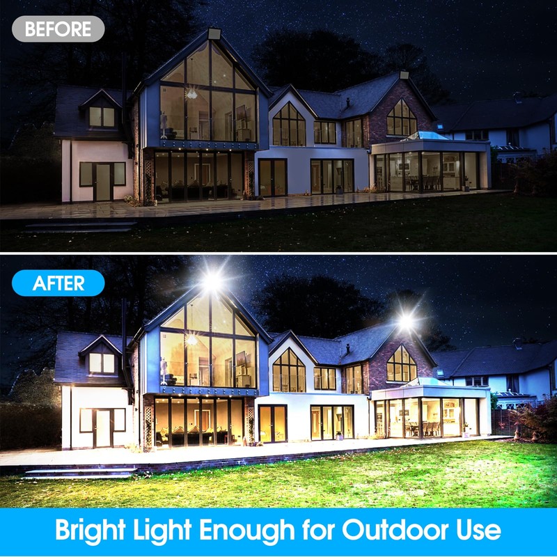 Yolovis Flood Lights Outdoor,100W 10000LM Super Bright LED Work Flood
