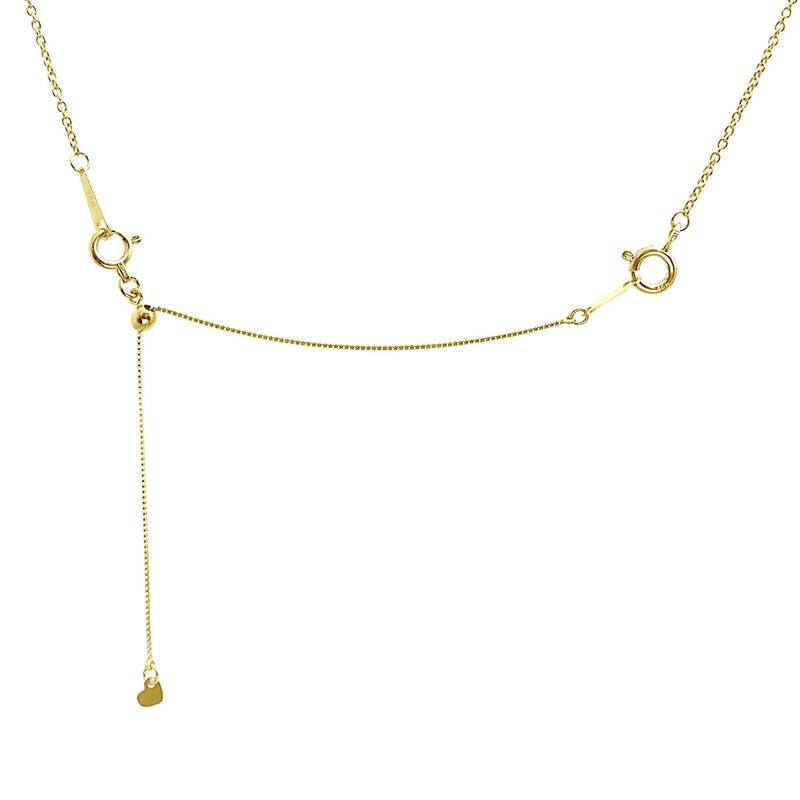 Sears Adjustable Chain, Slide Type, Necklace, 3.9 inches (10 cm),