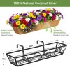 Y&M 30x7 Inch Black Outdoor Rectangular Window Box Planter -
