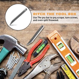 2Pcs Pry Bar,Heavy Duty Portable EDC Tool,Stainless Steel Keychain Prybar,Multifunctional Repair EDC Pry Bar for Every Day Use,Easy Carry Mighty Bar Keychain