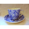 Jumbo Cup and Saucer Made for Heron Cross Pottery. (Blue
