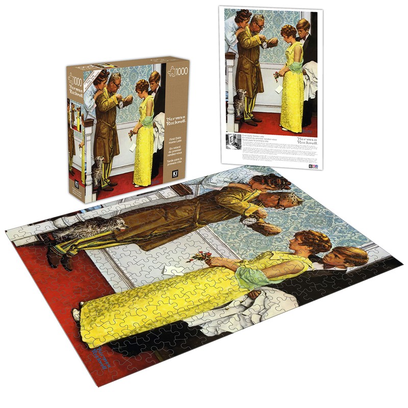 1000 Piece Puzzle for Adults Norman Rockwell First Date Home