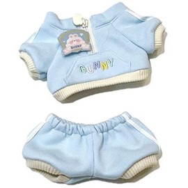 YUYAKESHI 20cm Cotton Doll Clothes Kimono for Dolls Sportswear Sports Suit with Rabbit Badge Accessories for Clothes Change of Clothes Stuffed Animal Set of 2 (Blue)