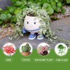 Small Funny Flower Pot for Succulents, Mini Cute Character Planter