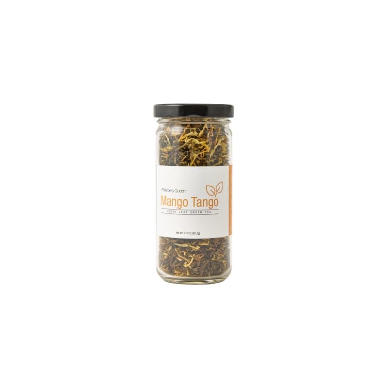 Elderberry Queen Té Verde De Mango Descafeinado De Hojas Sueltas,