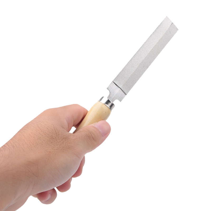 Diamond Rhombic File Wooden Handle Metal Glass Grinding Woodworking Garden