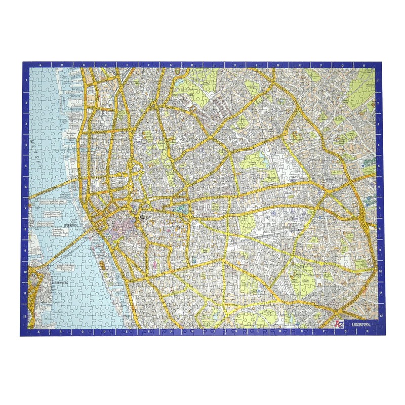 A to Z Map of Liverpool Jigsaw Puzzle For Adults