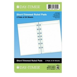 Day-Timer 91695 Desk Ruled Green Pages, 22 Pages per Pad, 2-Pads, for Planner