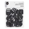 Dritz BLK155 Strap Adjusters 1in Plastic Black Bag & Tote