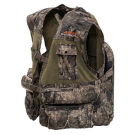 ALPS OutdoorZ Super Elite 4.0 Camo Turkey Vest Made with Quiet Cotton Featuring Removable Fold Away Seat, Game Bag, and Pockets for Calls and Strikers, Realtree Timber, M/L